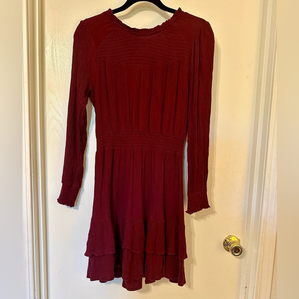 Knox Rose maroon long sleeve dress. Size XS